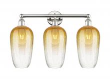 Innovations Lighting 616-3W-PN-G484-7AM - Brookhaven Flute - 3 Light - 25 inch - Polished Nickel - Bath Vanity Light