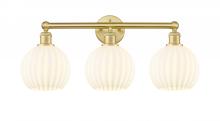 Innovations Lighting 616-3W-SG-G1217-8WV - White Venetian - 3 Light - 26 inch - Satin Gold - Bath Vanity Light