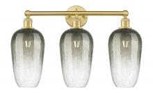 Innovations Lighting 616-3W-SG-G484-7SL - Brookhaven Flute - 3 Light - 25 inch - Satin Gold - Bath Vanity Light