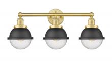 Innovations Lighting 616-3W-SG-HFS-64-BK - Edison - 3 Light - 25 inch - Satin Gold - Bath Vanity Light