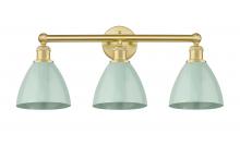 Innovations Lighting 616-3W-SG-MBD-75-SF - Plymouth - 3 Light - 26 inch - Satin Gold - Bath Vanity Light