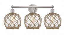 Innovations Lighting 616-3W-SN-G122-8RB - Farmhouse Rope - 3 Light - 26 inch - Brushed Satin Nickel - Bath Vanity Light