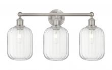 Innovations Lighting 616-3W-SN-G460-7CL - Preston Cylinder - 3 Light - 25 inch - Brushed Satin Nickel - Bath Vanity Light