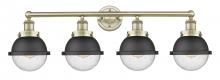 Innovations Lighting 616-4W-AB-HFS-64-BK - Edison - 4 Light - 34 inch - Antique Brass - Bath Vanity Light
