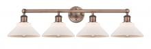 Innovations Lighting 616-4W-AC-G131 - Orwell - 4 Light - 35 inch - Antique Copper - Bath Vanity Light
