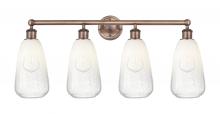 Innovations Lighting 616-4W-AC-G480-6OP - Brookhaven Almond - 4 Light - 33 inch - Antique Copper - Bath Vanity Light