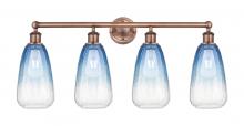 Innovations Lighting 616-4W-AC-G480-6SB - Brookhaven Almond - 4 Light - 33 inch - Antique Copper - Bath Vanity Light