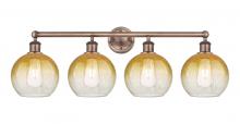 Innovations Lighting 616-4W-AC-G483-8AM - Brookhaven Globe - 4 Light - 35 inch - Antique Copper - Bath Vanity Light