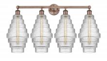 Innovations Lighting 616-4W-AC-G672-8 - Cascade - 4 Light - 35 inch - Antique Copper - Bath Vanity Light
