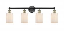 Innovations Lighting 616-4W-BAB-G341 - Hadley - 4 Light - 32 inch - Black Antique Brass - Bath Vanity Light