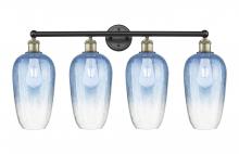 Innovations Lighting 616-4W-BAB-G484-7SB - Brookhaven Flute - 4 Light - 34 inch - Black Antique Brass - Bath Vanity Light