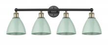 Innovations Lighting 616-4W-BAB-MBD-75-SF - Plymouth - 4 Light - 35 inch - Black Antique Brass - Bath Vanity Light