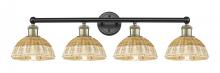 Innovations Lighting 616-4W-BAB-NBD2-75-NAT - Bristol Natural II - 4 Light - 35 inch - Black Antique Brass - Bath Vanity Light