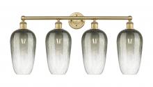 Innovations Lighting 616-4W-BB-G484-7SL - Brookhaven Flute - 4 Light - 34 inch - Brushed Brass - Bath Vanity Light