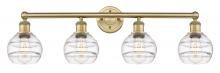 Innovations Lighting 616-4W-BB-G556-6CL - Rochester - 4 Light - 33 inch - Brushed Brass - Bath Vanity Light
