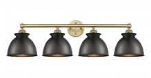 Innovations Lighting 616-4W-BB-M14-BK - Adirondack - 4 Light - 35 inch - Brushed Brass - Bath Vanity Light