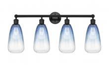 Innovations Lighting 616-4W-BK-G480-6SB - Brookhaven Almond - 4 Light - 33 inch - Matte Black - Bath Vanity Light