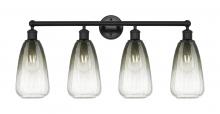 Innovations Lighting 616-4W-BK-G480-6SL - Brookhaven Almond - 4 Light - 33 inch - Matte Black - Bath Vanity Light