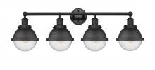 Innovations Lighting 616-4W-BK-HFS-64-BK - Hampden - 4 Light - 34 inch - Matte Black - Bath Vanity Light