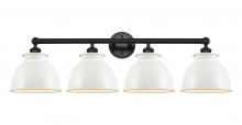 Innovations Lighting 616-4W-BK-M14-W - Adirondack - 4 Light - 35 inch - Matte Black - Bath Vanity Light
