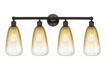 Innovations Lighting 616-4W-OB-G480-6AM - Brookhaven Almond - 4 Light - 33 inch - Oil Rubbed Bronze - Bath Vanity Light