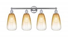 Innovations Lighting 616-4W-PC-G480-6AM - Brookhaven Almond - 4 Light - 33 inch - Polished Chrome - Bath Vanity Light