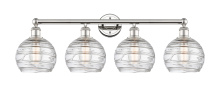 Innovations Lighting 616-4W-PN-G1213-8CL - Athens Deco Swirl - 4 Light - 35 inch - Polished Nickel - Bath Vanity Light
