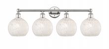 Innovations Lighting 616-4W-PN-G1216-8WM - White Mouchette - 4 Light - 35 inch - Polished Nickel - Bath Vanity Light