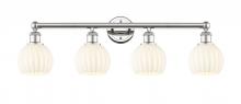 Innovations Lighting 616-4W-PN-G1217-6WV - White Venetian - 4 Light - 33 inch - Polished Nickel - Bath Vanity Light