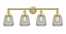 Innovations Lighting 616-4W-SG-G142 - Chatham - 4 Light - 34 inch - Satin Gold - Bath Vanity Light