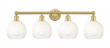 Innovations Lighting 616-4W-SG-G483-8OP - Brookhaven Globe - 4 Light - 35 inch - Satin Gold - Bath Vanity Light