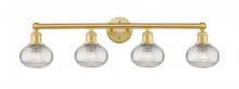 Innovations Lighting 616-4W-SG-G555-6CL - Ithaca - 4 Light - 33 inch - Satin Gold - Bath Vanity Light