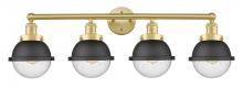 Innovations Lighting 616-4W-SG-HFS-64-BK - Edison - 4 Light - 34 inch - Satin Gold - Bath Vanity Light