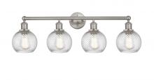 Innovations Lighting 616-4W-SN-G1214-6 - Athens Twisted Swirl 4 Light 33 inch Bath Vanity Light