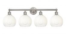 Innovations Lighting 616-4W-SN-G483-8OP - Brookhaven Globe - 4 Light - 35 inch - Brushed Satin Nickel - Bath Vanity Light