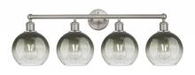 Innovations Lighting 616-4W-SN-G483-8SL - Brookhaven Globe - 4 Light - 35 inch - Brushed Satin Nickel - Bath Vanity Light
