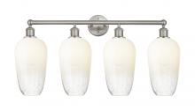 Innovations Lighting 616-4W-SN-G484-7OP - Brookhaven Flute - 4 Light - 34 inch - Brushed Satin Nickel - Bath Vanity Light