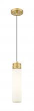 Innovations Lighting 617-1P-BB-G617-11SWH - Boreas - 1 Light - 3 inch - Brushed Brass - Cord Hung - Mini Pendant