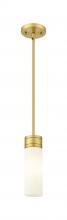 Innovations Lighting 617-1S-BB-G617-8SWH - Boreas - 1 Light - 3 inch - Brushed Brass - Stem Hung - Mini Pendant