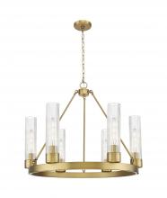 Innovations Lighting 617-6CR-BB-G617-11SCL - Boreas - 6 Light - 29 inch - Brushed Brass - Chandelier
