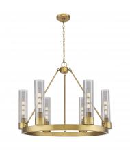 Innovations Lighting 617-6CR-BB-G617-11SM - Boreas - 6 Light - 29 inch - Brushed Brass - Chandelier