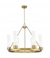 Innovations Lighting 617-6CR-BB-G617-11SWH - Boreas - 6 Light - 29 inch - Brushed Brass - Chandelier