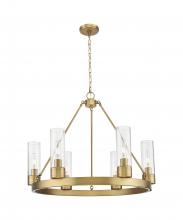 Innovations Lighting 617-6CR-BB-G617-8SDY - Boreas - 6 Light - 29 inch - Brushed Brass - Chandelier