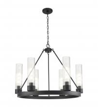 Innovations Lighting 617-6CR-BK-G617-11SCL - Boreas - 6 Light - 29 inch - Matte Black - Chandelier