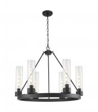 Innovations Lighting 617-6CR-BK-G617-11SDY - Boreas - 6 Light - 29 inch - Matte Black - Chandelier