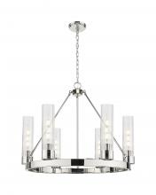 Innovations Lighting 617-6CR-PN-G617-11SCL - Boreas - 6 Light - 29 inch - Polished Nickel - Chandelier