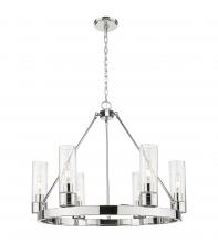 Innovations Lighting 617-6CR-PN-G617-8SDY - Boreas - 6 Light - 29 inch - Polished Nickel - Chandelier