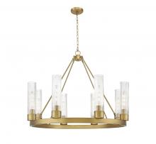Innovations Lighting 617-8CR-BB-G617-11SCL - Boreas - 8 Light - 36 inch - Brushed Brass - Chandelier