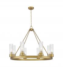 Innovations Lighting 617-8CR-BB-G617-8SCL - Boreas - 8 Light - 36 inch - Brushed Brass - Chandelier