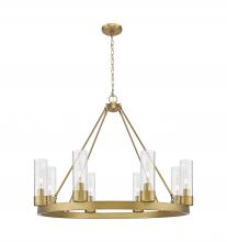 Innovations Lighting 617-8CR-BB-G617-8SDY - Boreas - 8 Light - 36 inch - Brushed Brass - Chandelier